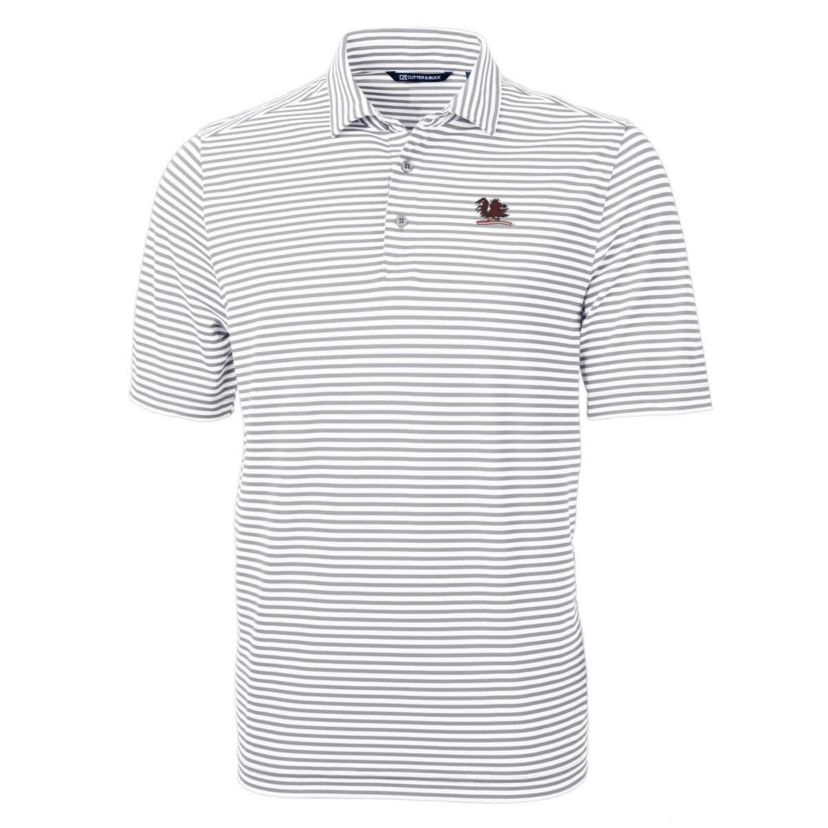 NCAA South Carolina Gamecocks Vault DryTec Virtue Eco Pique Stripe Recycled Polo