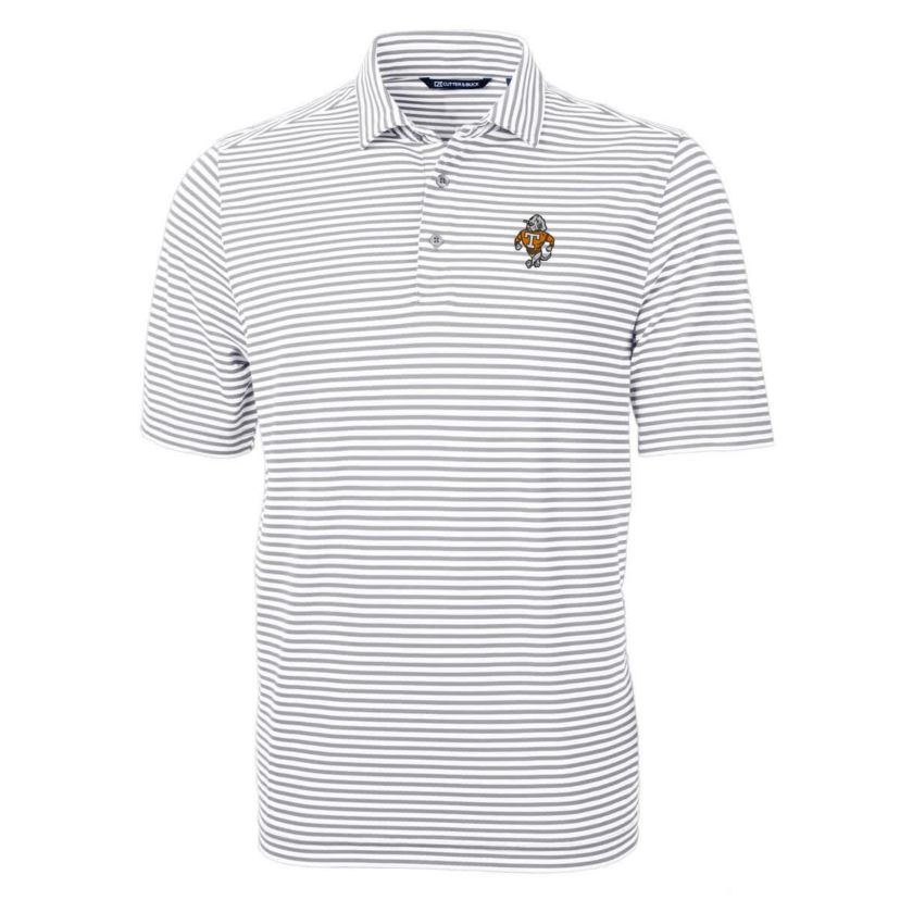 NCAA Tennessee Volunteers Vault DryTec Virtue Eco Pique Stripe Recycled Polo