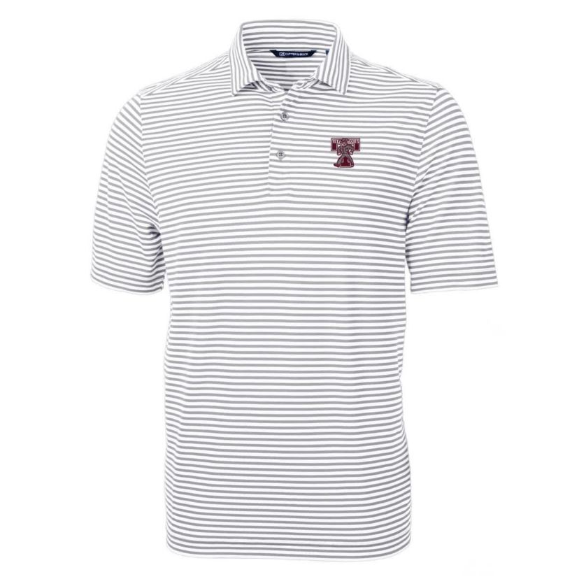 NCAA Texas A&M Aggies Vault DryTec Virtue Eco Pique Stripe Recycled Polo