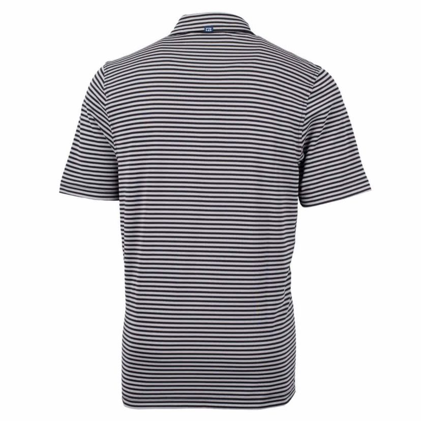 NCAA Vanderbilt Commodores Vault DryTec Virtue Eco Pique Stripe Recycled Polo