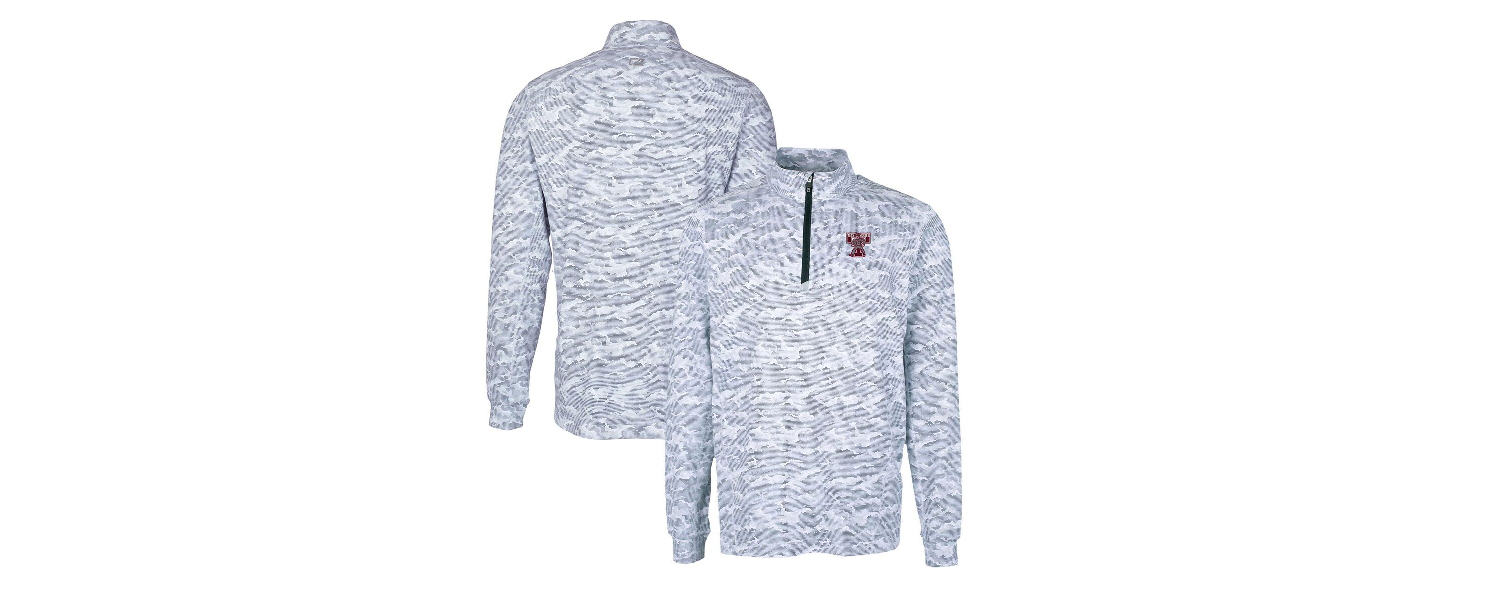 NCAA Texas A&M Aggies Big & Tall Traverse Print Stretch Quarter-Zip DryTec Top