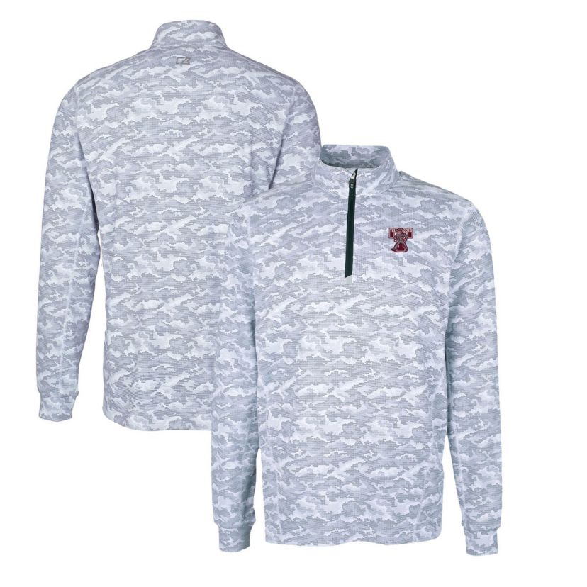 NCAA Texas A&M Aggies Big & Tall Traverse Print Stretch Quarter-Zip DryTec Top