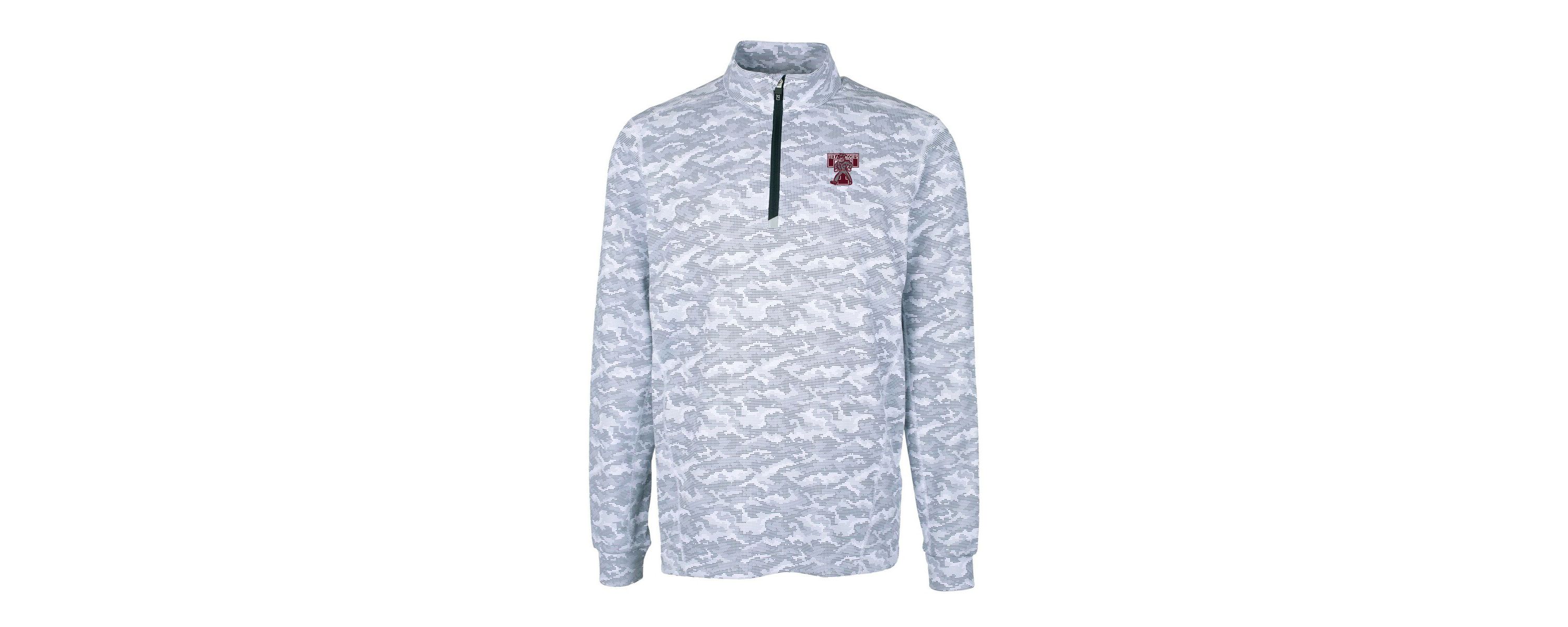 NCAA Texas A&M Aggies Big & Tall Traverse Print Stretch Quarter-Zip DryTec Top