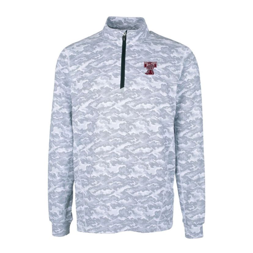 NCAA Texas A&M Aggies Big & Tall Traverse Print Stretch Quarter-Zip DryTec Top
