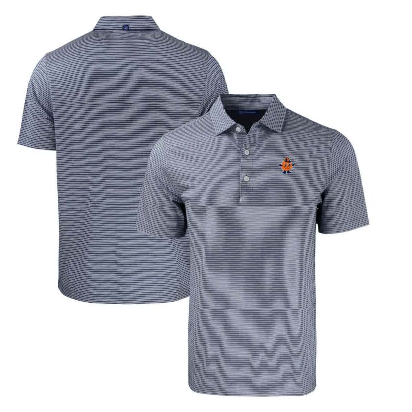 Syracuse Orange NCAA Syracuse Big & Tall Forge Eco Double Stripe Stretch Recycled Polo