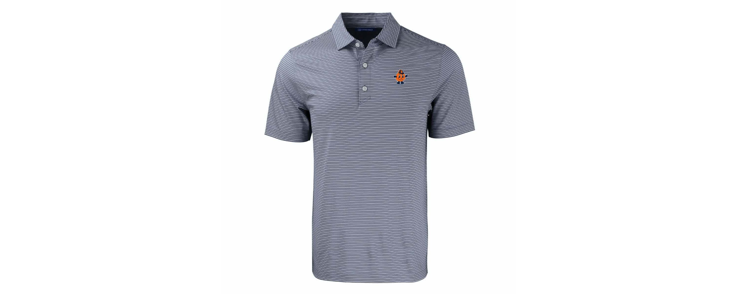 Syracuse Orange NCAA Syracuse Big & Tall Forge Eco Double Stripe Stretch Recycled Polo