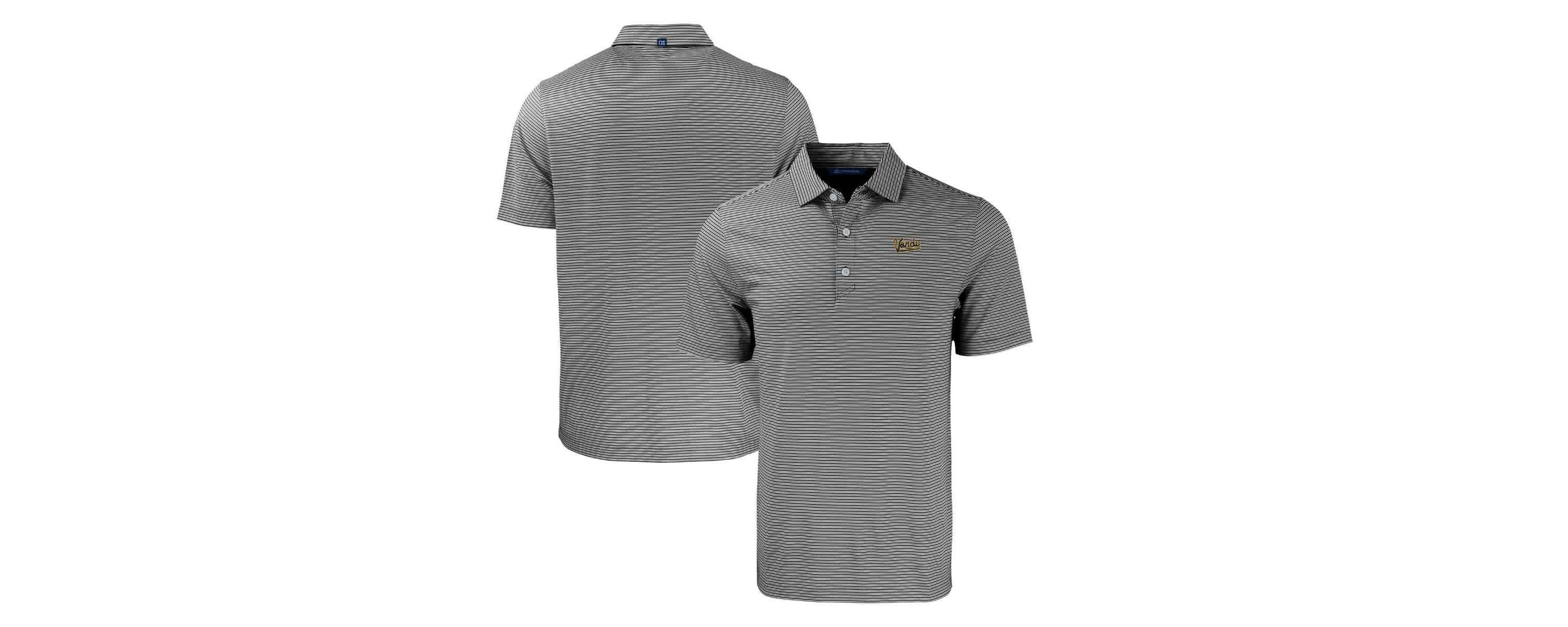 NCAA Vanderbilt Commodores Big & Tall Forge Eco Double Stripe Stretch Recycled Polo