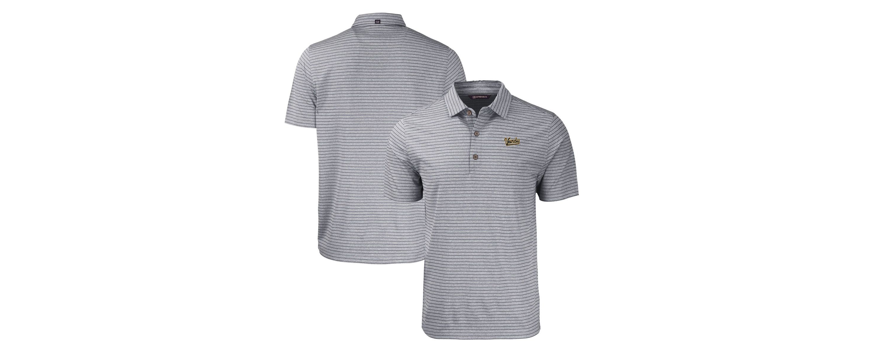 NCAA Vanderbilt Commodores Big & Tall Forge Eco Stripe Stretch Recycled Polo