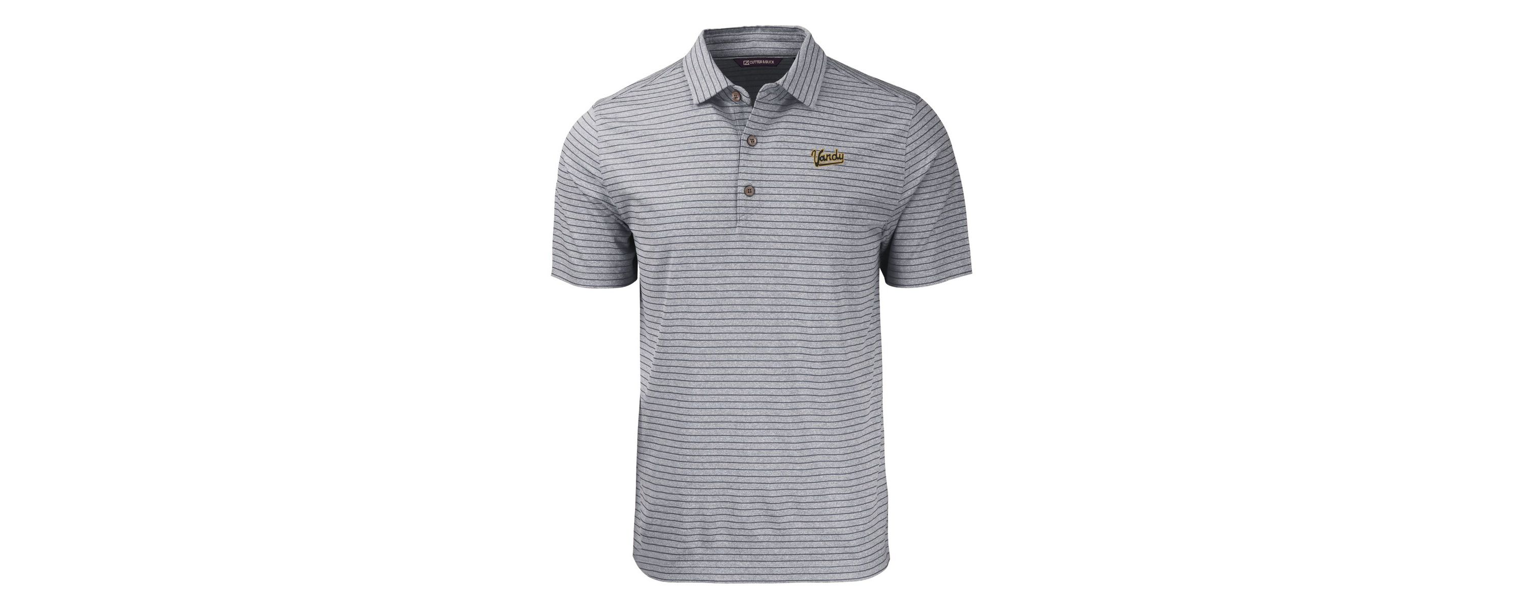 NCAA Vanderbilt Commodores Big & Tall Forge Eco Stripe Stretch Recycled Polo