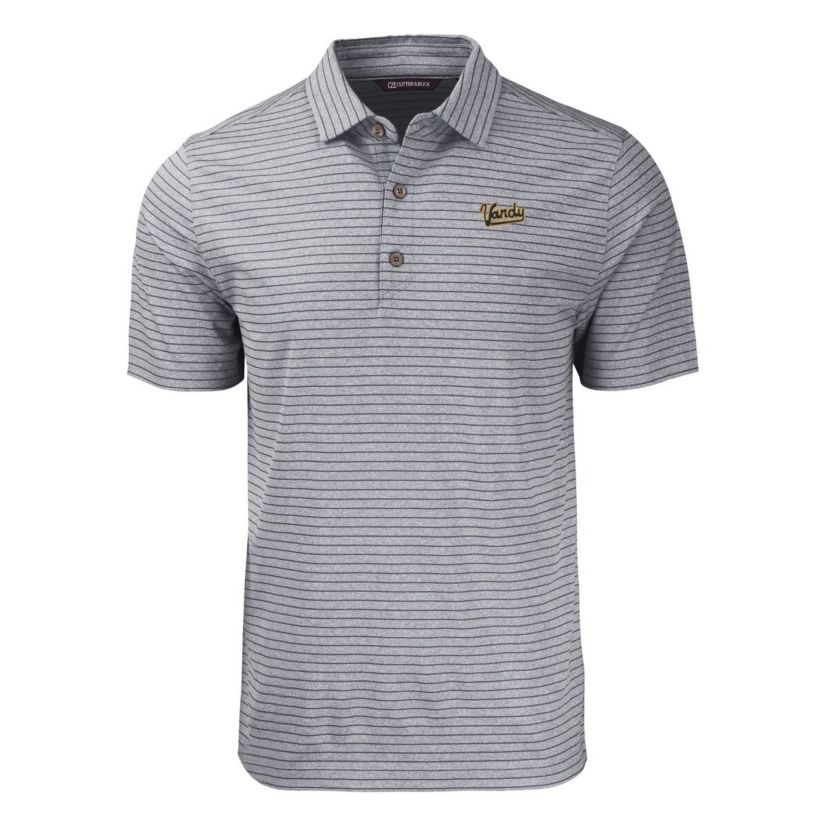 NCAA Vanderbilt Commodores Big & Tall Forge Eco Stripe Stretch Recycled Polo