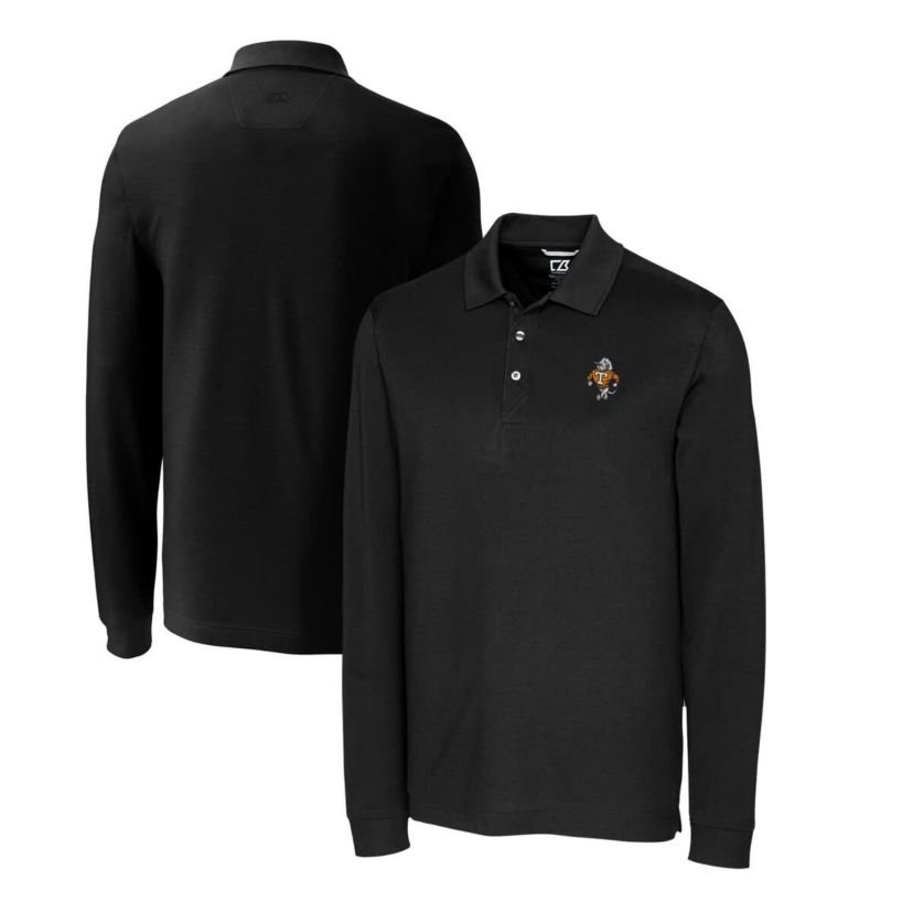 NCAA Tennessee Volunteers Big & Tall Tri-Blend Pique Long Sleeve DryTec Polo