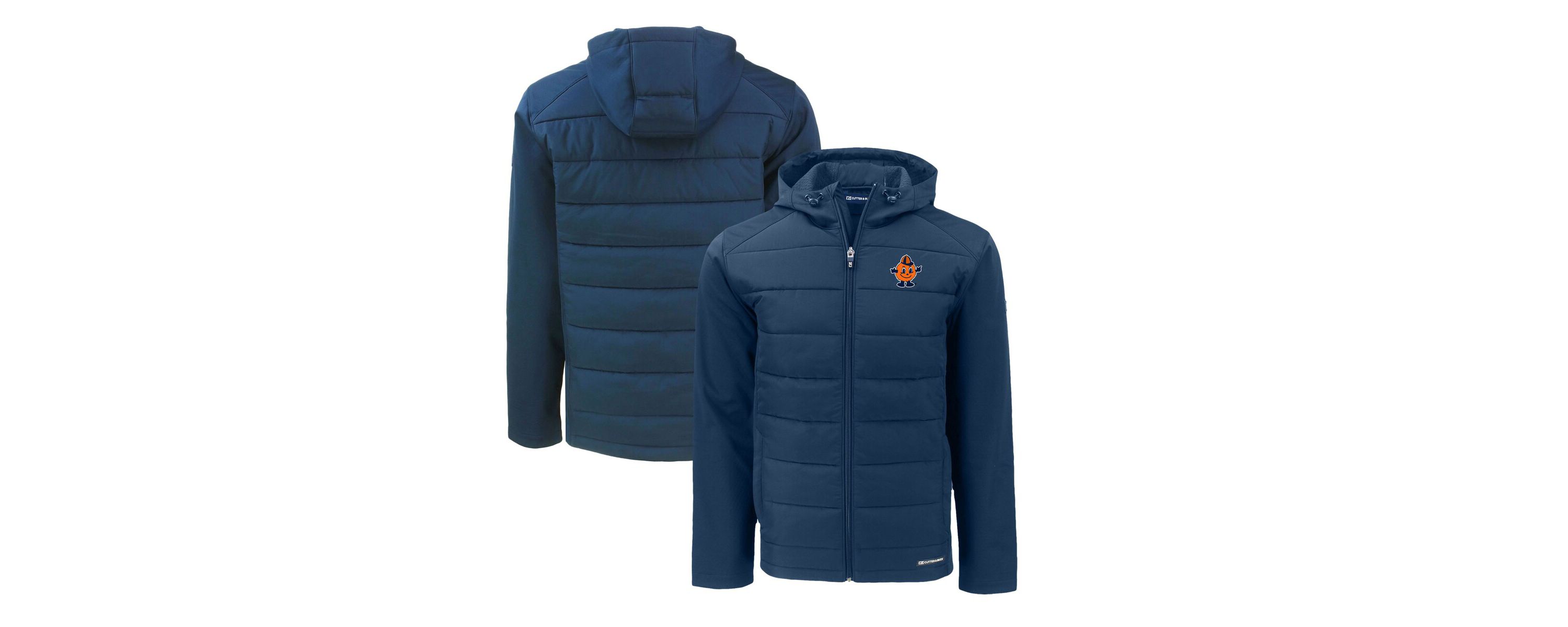Syracuse Orange NCAA Syracuse Big & Tall Evoke Hybrid Eco Softshell Recycled Full-Zip Hooded PrimaLoft Jacket