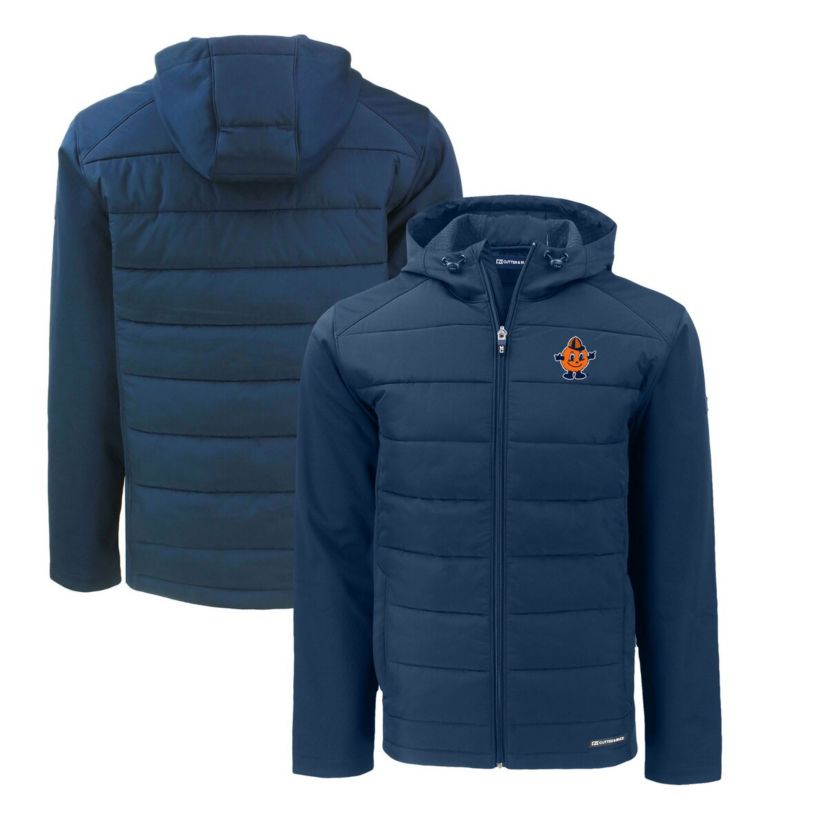 Syracuse Orange NCAA Syracuse Big & Tall Evoke Hybrid Eco Softshell Recycled Full-Zip Hooded PrimaLoft Jacket