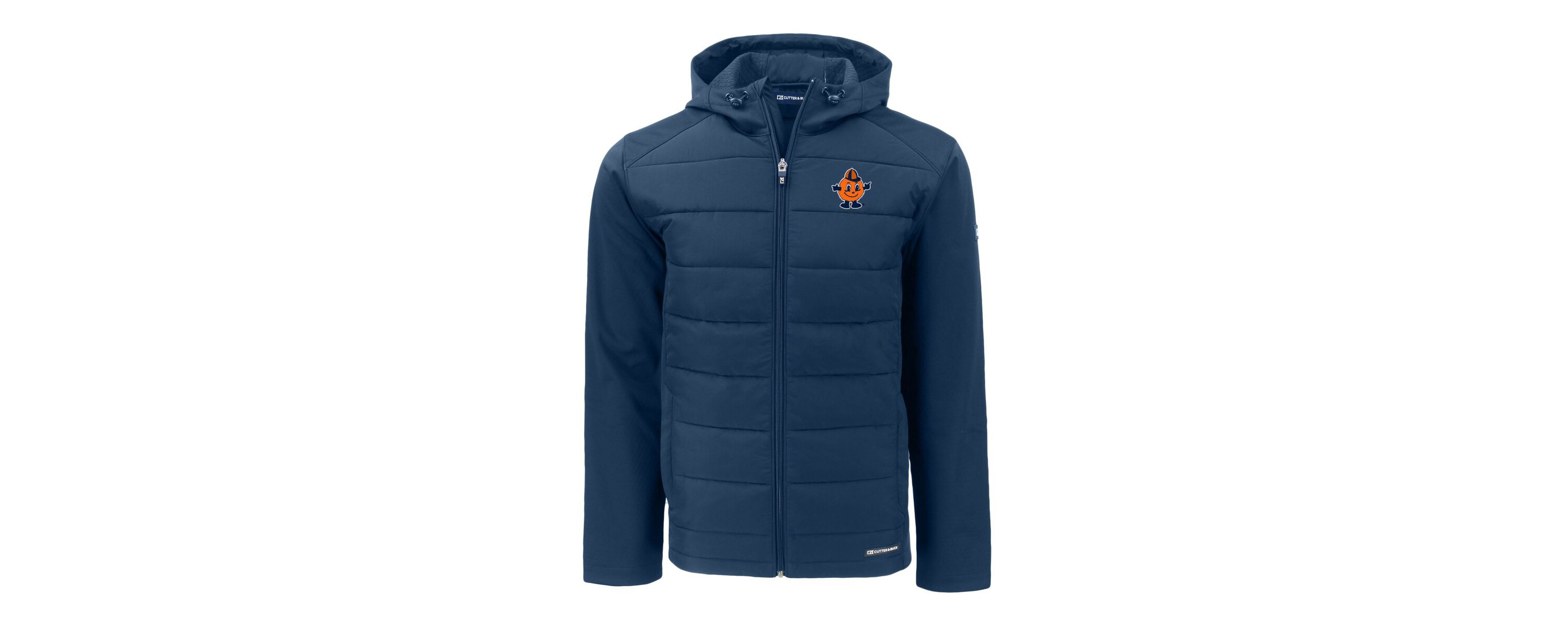 Syracuse Orange NCAA Syracuse Big & Tall Evoke Hybrid Eco Softshell Recycled Full-Zip Hooded PrimaLoft Jacket