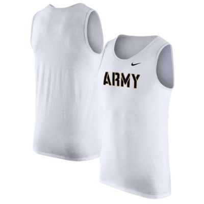 Men's Army Black Knights NCAA Nike Army Knights Tank Top, White, Small