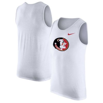 Men's NCAA Nike Florida State Seminoles Vintage Logo Performance Tank Top, White, Small