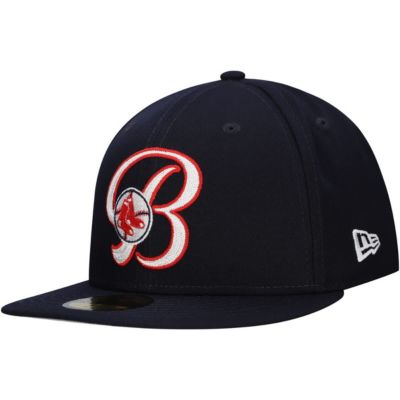 New Era Men's Boston Red Sox MLB Boston Sox Duo Logo 2.0 59FIFTY Fitted Hat, Navy Blue, 7 1/8