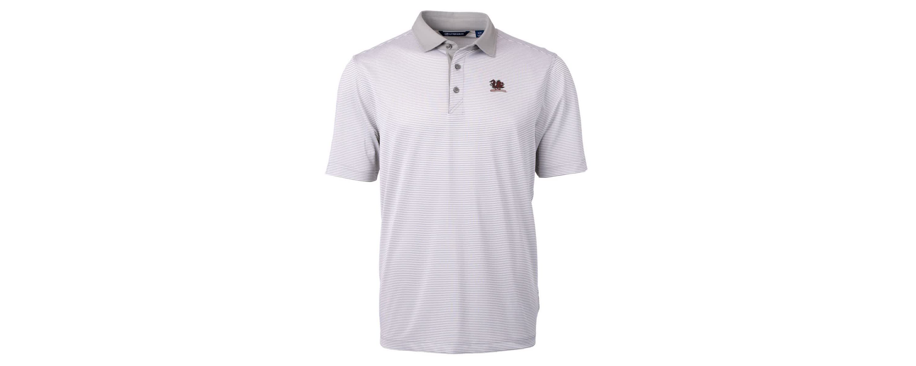NCAA South Carolina Gamecocks Big & Tall Virtue Eco Pique Micro Stripe Recycled DryTec Polo