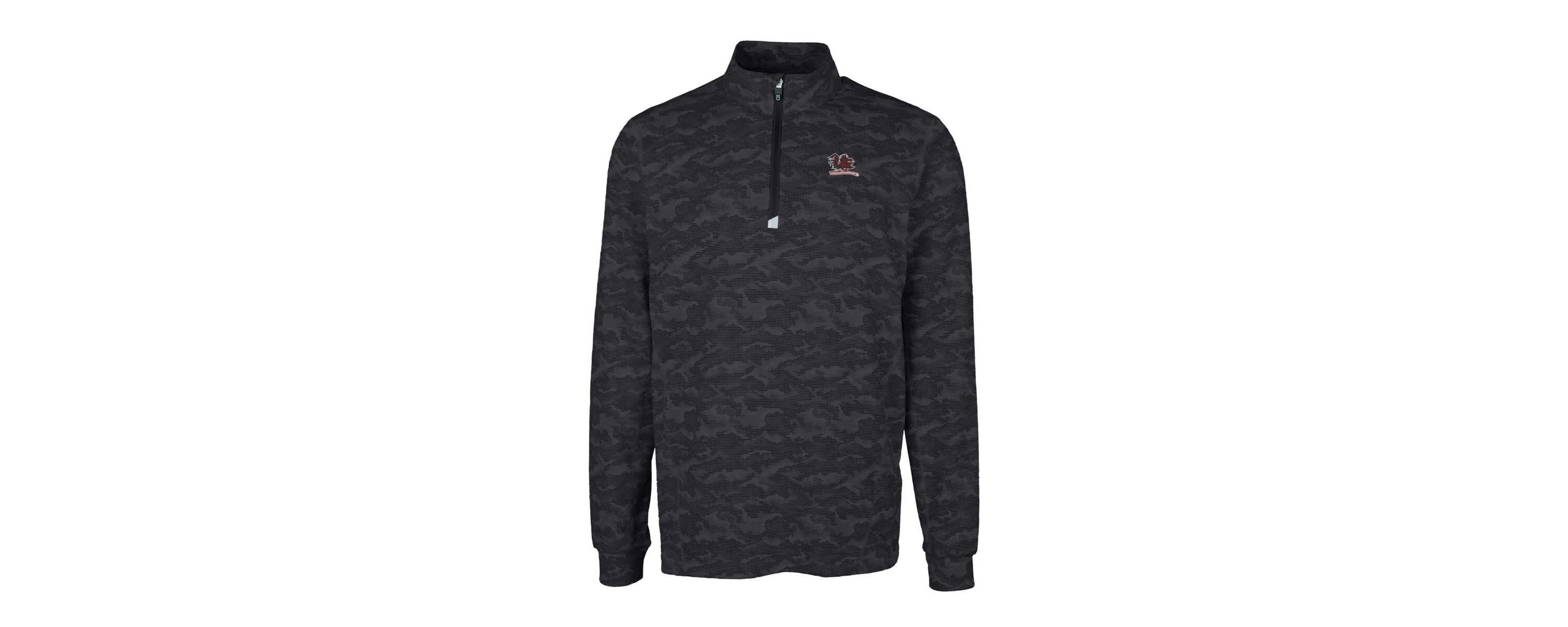 NCAA South Carolina Gamecocks Big & Tall Traverse Print Stretch Quarter-Zip DryTec Top