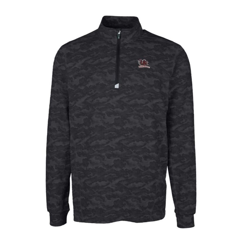 NCAA South Carolina Gamecocks Big & Tall Traverse Print Stretch Quarter-Zip DryTec Top