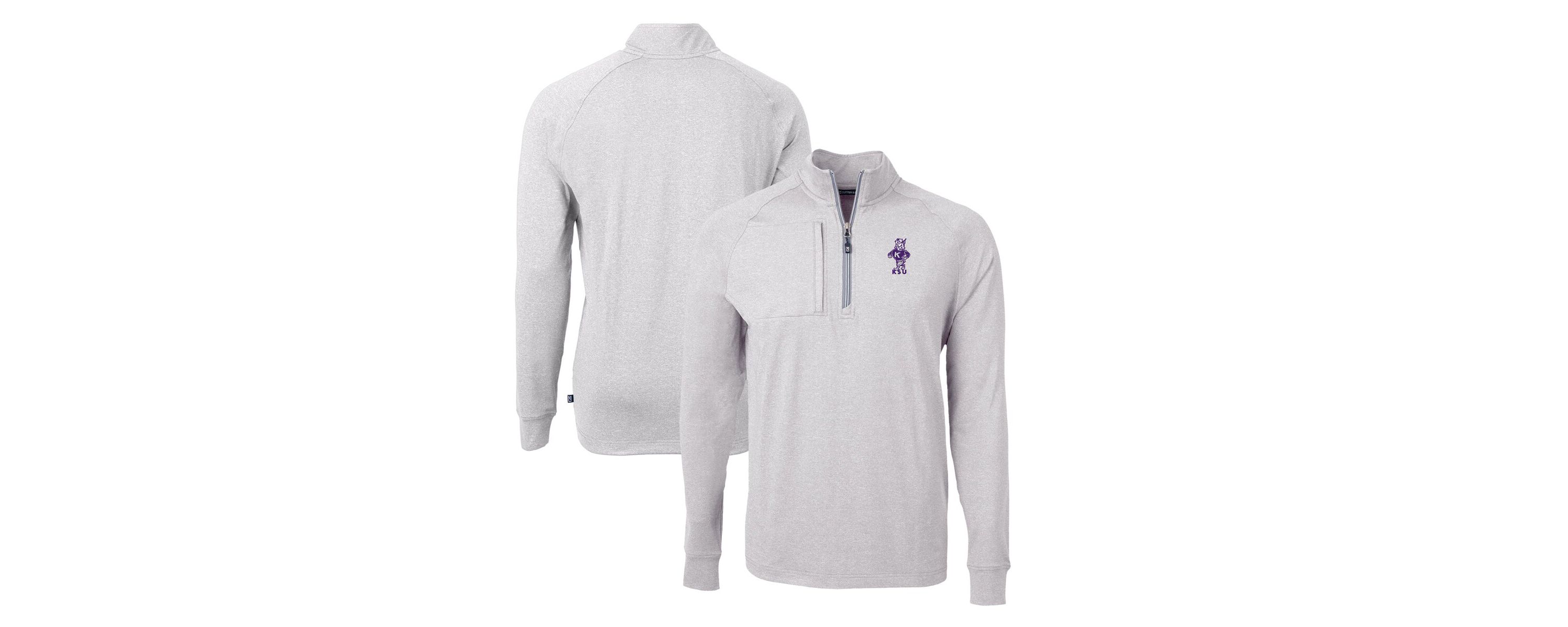 NCAA Kansas State Wildcats Big & Tall Adapt Eco Knit Quarter-Zip Top