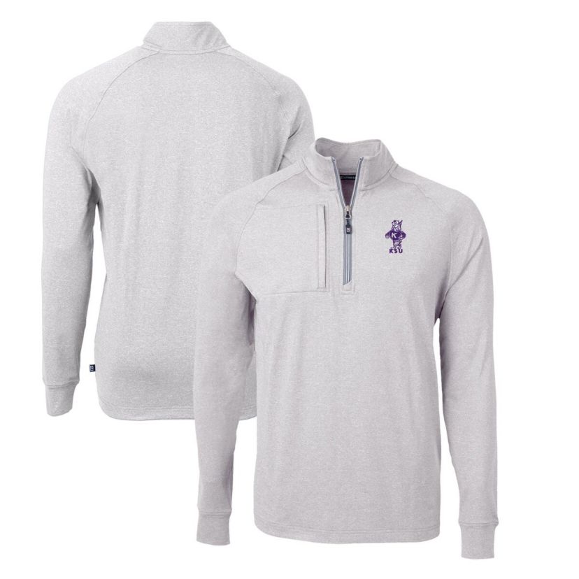 NCAA Kansas State Wildcats Big & Tall Adapt Eco Knit Quarter-Zip Top