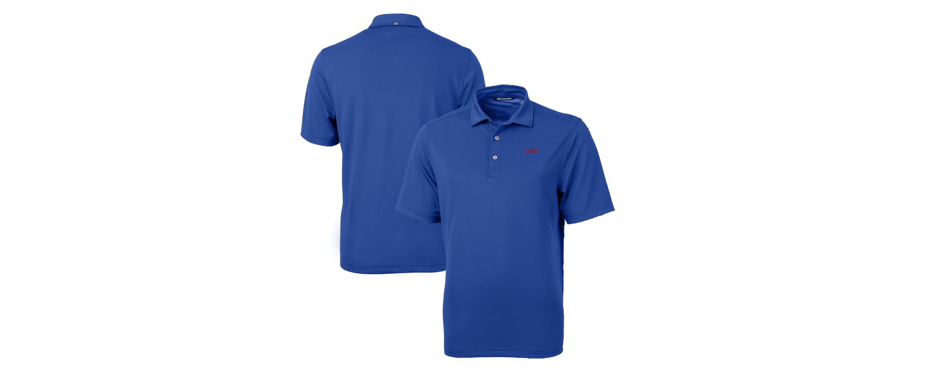 NCAA SMU Mustangs Big & Tall Virtue Eco Pique Recycled DryTec Polo