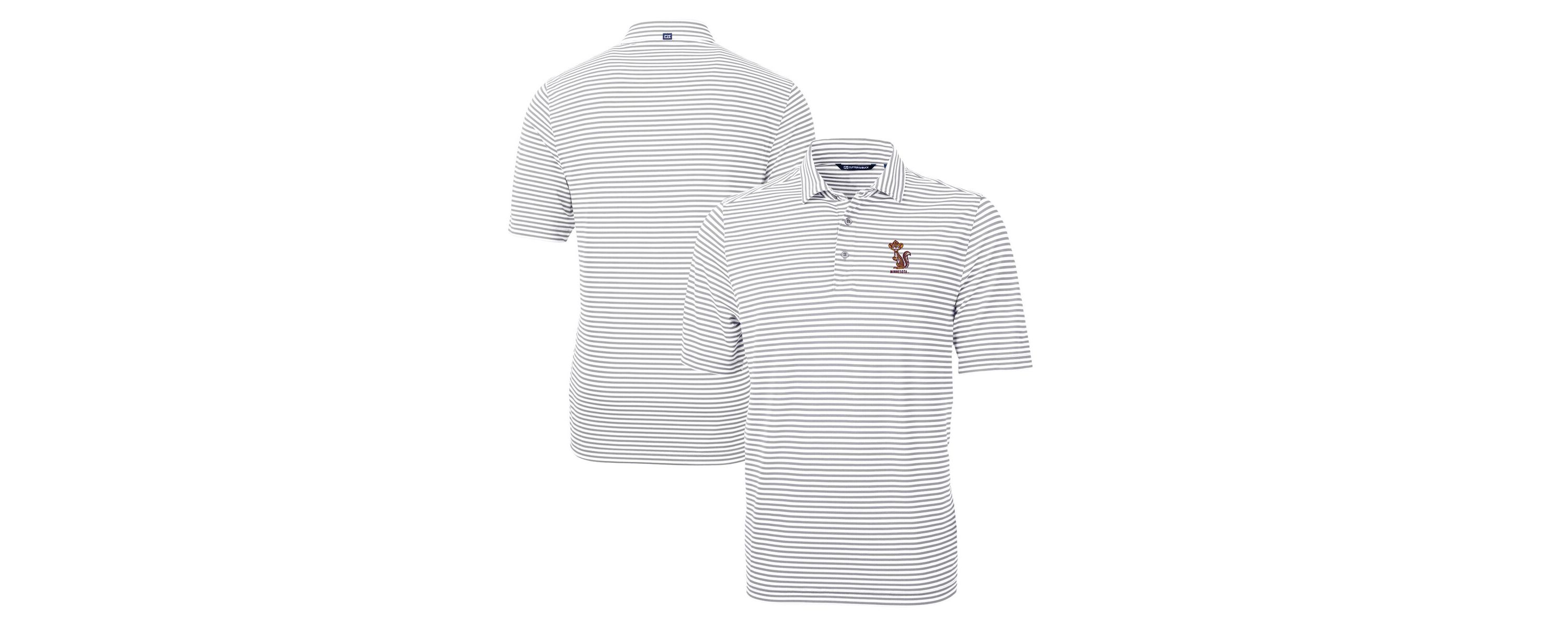 NCAA Minnesota Golden Gophers Big & Tall Virtue Eco Pique Stripe Recycled DryTec Polo