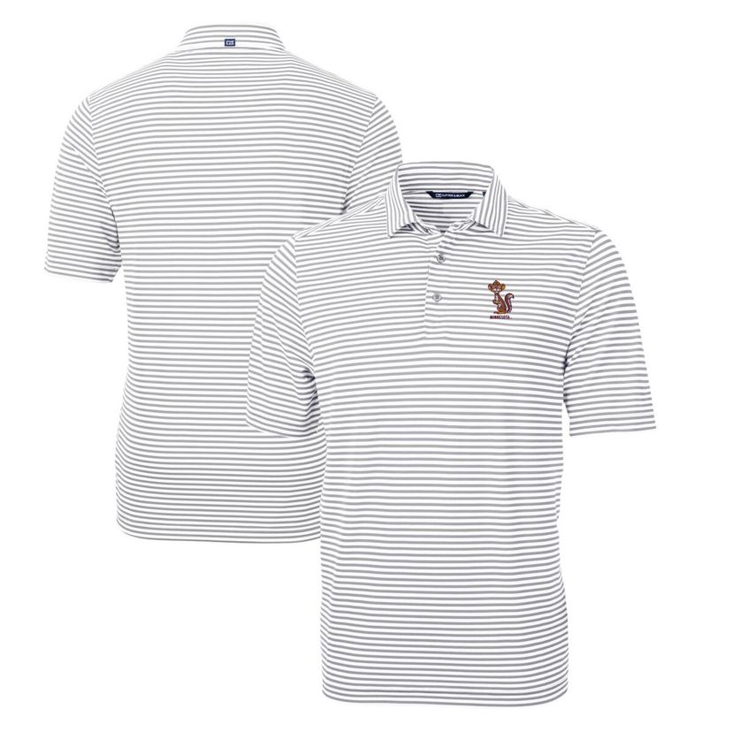 NCAA Minnesota Golden Gophers Big & Tall Virtue Eco Pique Stripe Recycled DryTec Polo