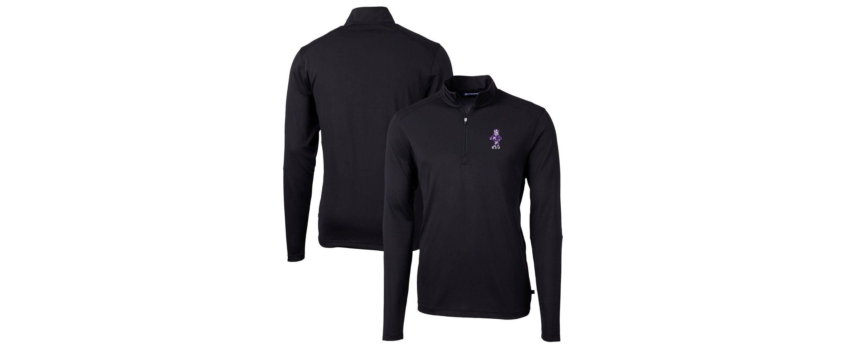 NCAA Kansas State Wildcats Big & Tall Virtue Eco Pique Recycled Quarter-Zip DryTec Top