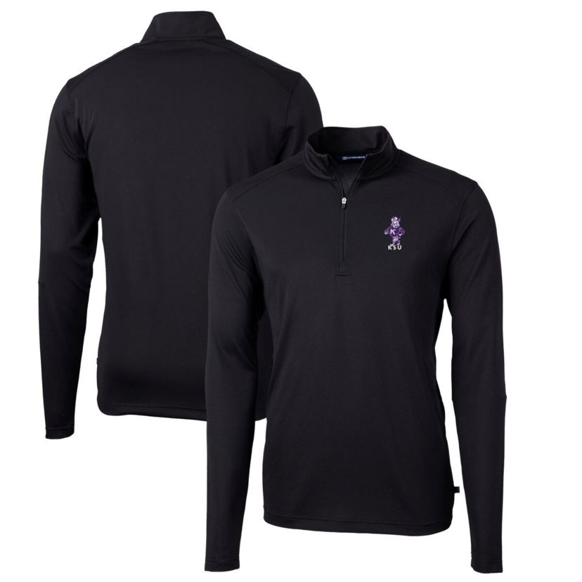 NCAA Kansas State Wildcats Big & Tall Virtue Eco Pique Recycled Quarter-Zip DryTec Top