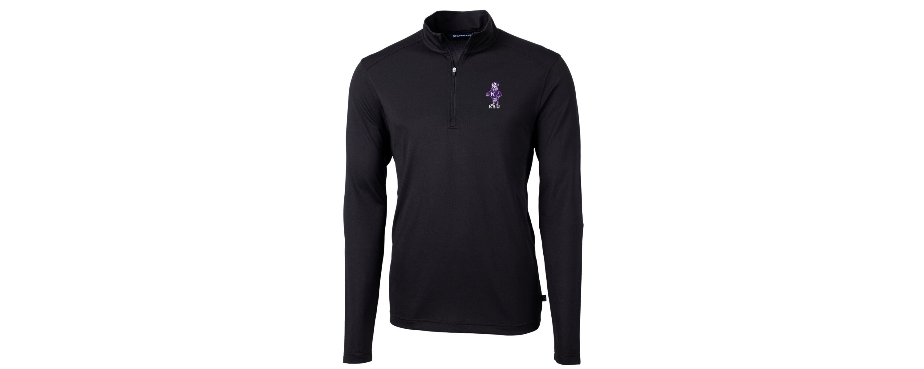 NCAA Kansas State Wildcats Big & Tall Virtue Eco Pique Recycled Quarter-Zip DryTec Top