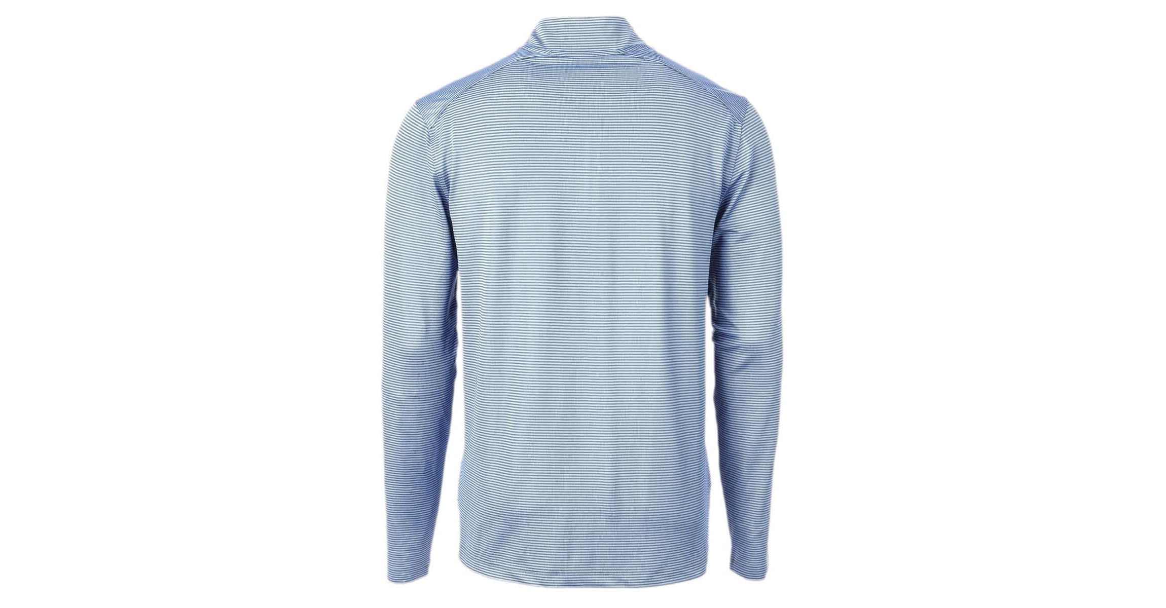 NCAA Carolina North Carolina Tar Heels Big & Tall Virtue Eco Pique Micro Stripe Recycled Quarter-Zip DryTec Top