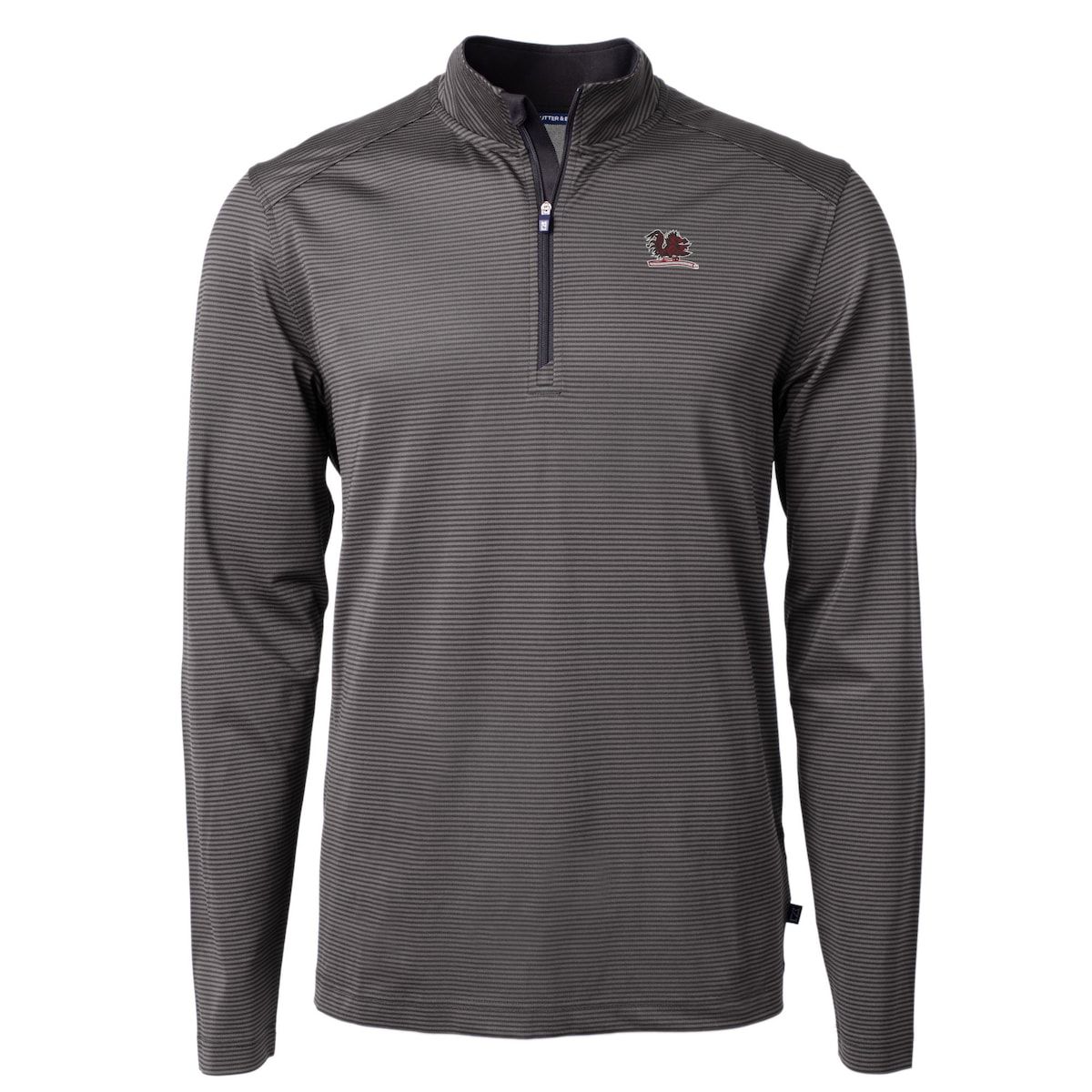 NCAA South Carolina Gamecocks Big & Tall Virtue Eco Pique Micro Stripe Recycled Quarter-Zip DryTec Top