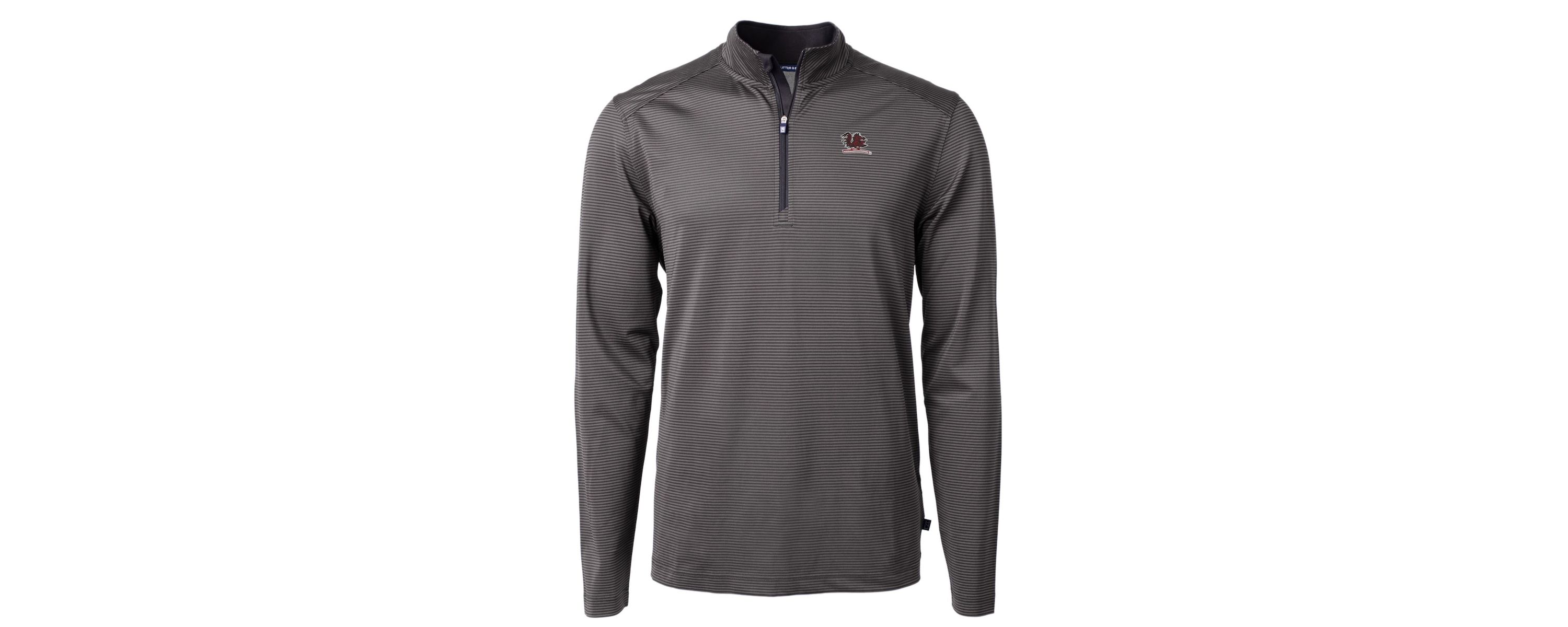 NCAA South Carolina Gamecocks Big & Tall Virtue Eco Pique Micro Stripe Recycled Quarter-Zip DryTec Top