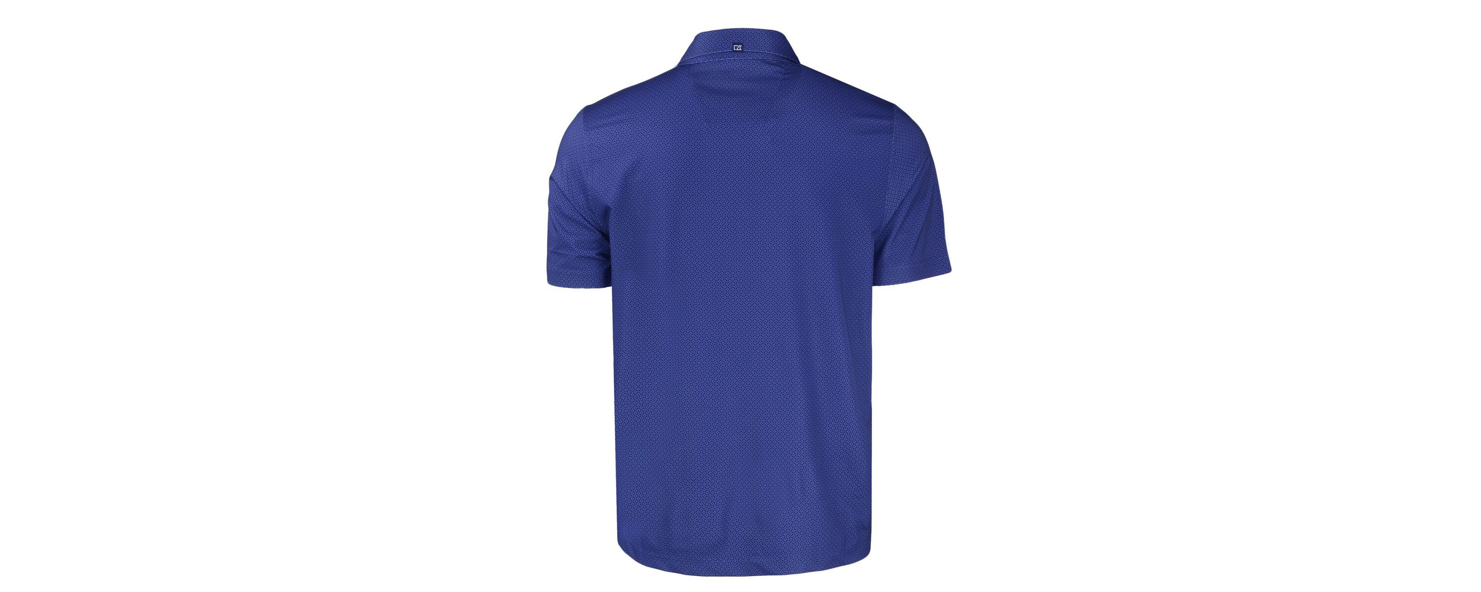 NCAA SMU Mustangs Big & Tall Pike Eco Tonal Geo Print Stretch Recycled Polo
