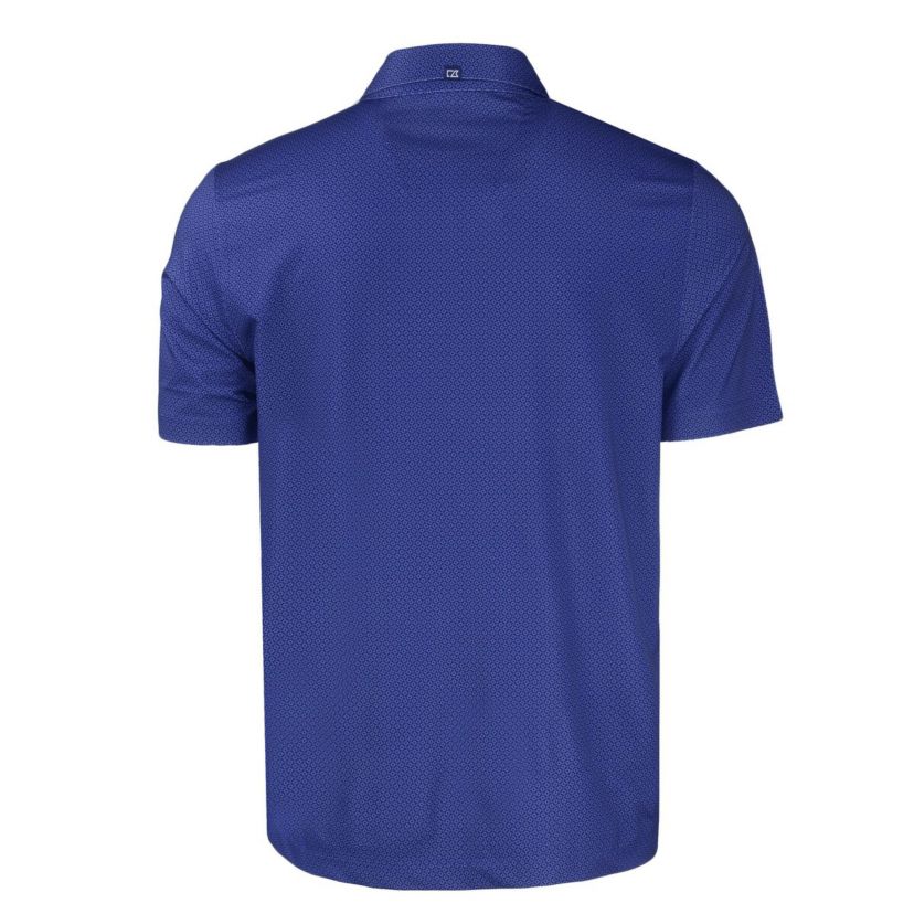 NCAA SMU Mustangs Big & Tall Pike Eco Tonal Geo Print Stretch Recycled Polo