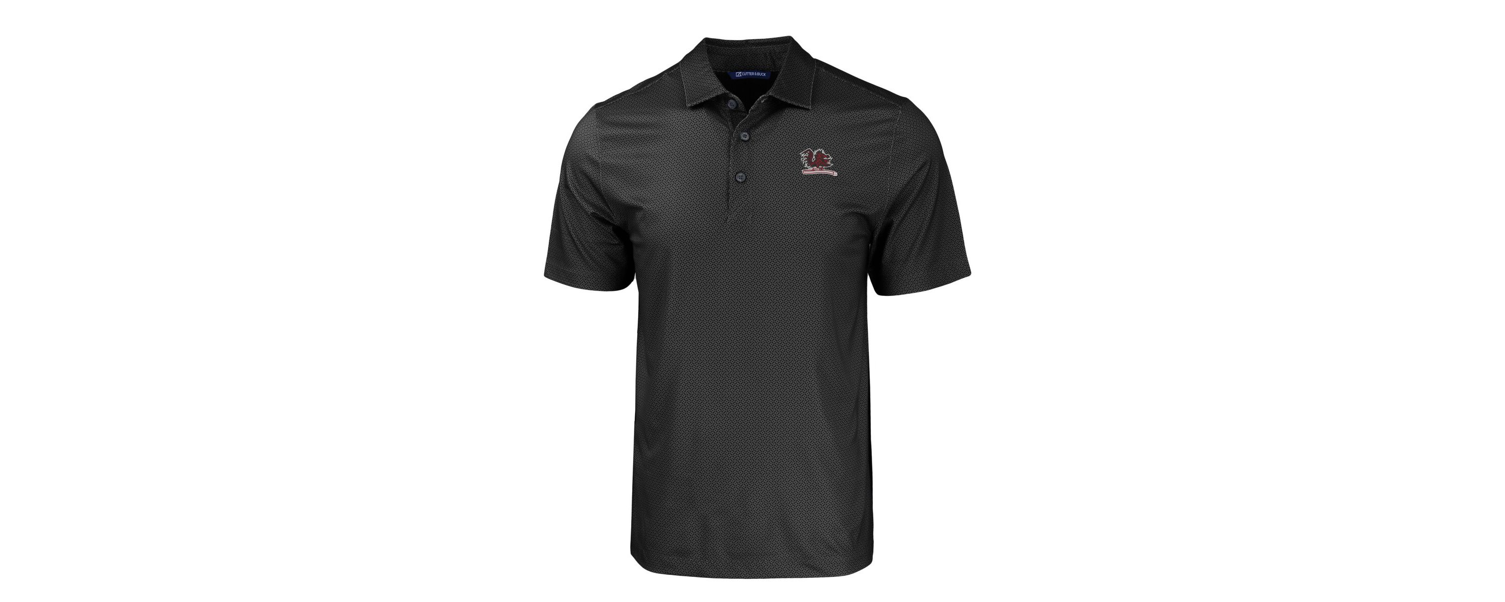 NCAA South Carolina Gamecocks Big & Tall Pike Eco Tonal Geo Print Stretch Recycled Polo