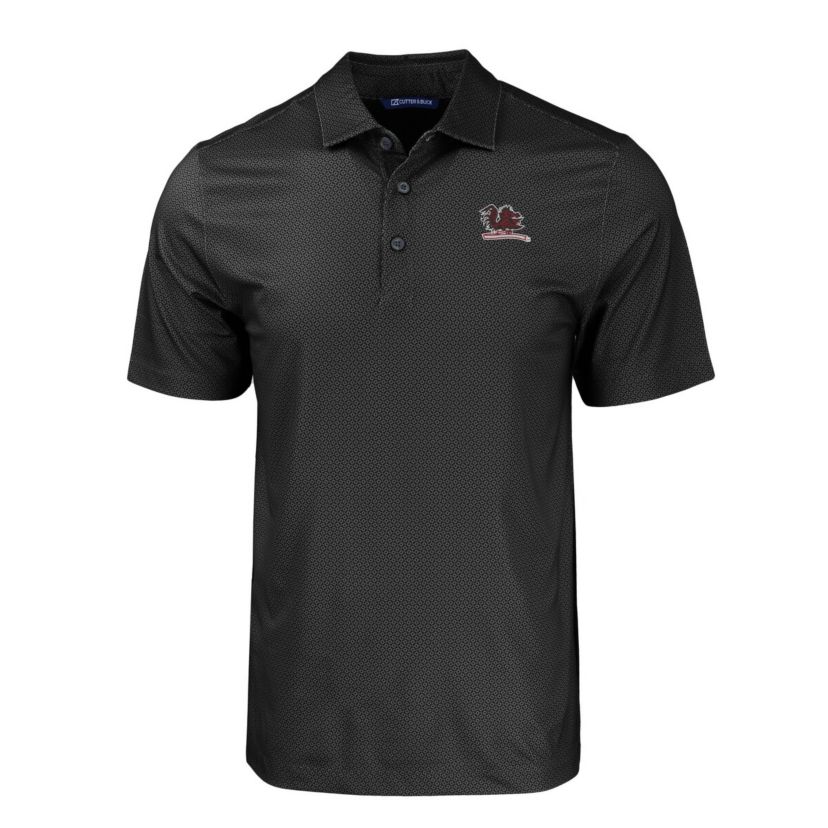 NCAA South Carolina Gamecocks Big & Tall Pike Eco Tonal Geo Print Stretch Recycled Polo