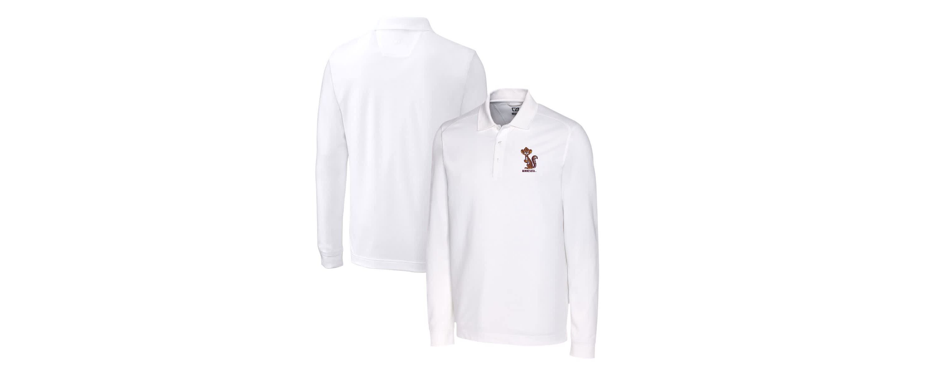 NCAA Minnesota Golden Gophers Big & Tall Tri-Blend Pique Long Sleeve DryTec Polo
