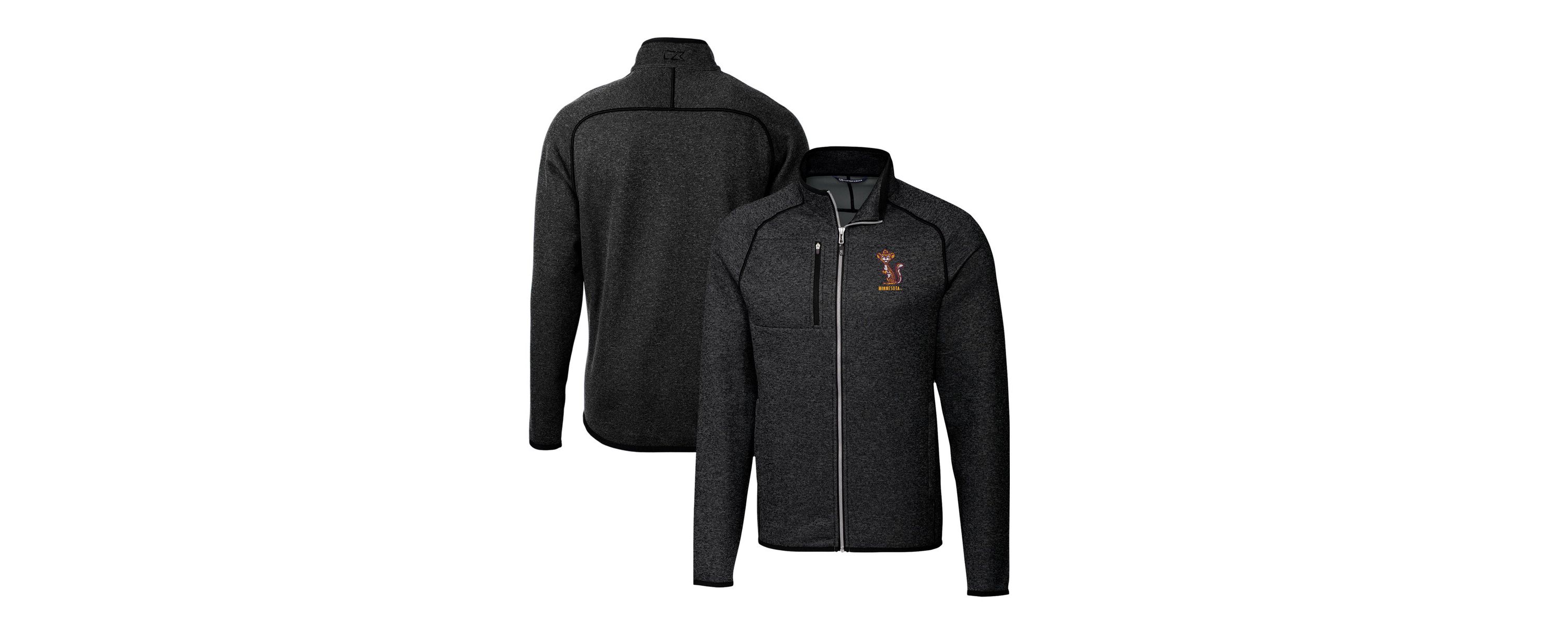 NCAA Heather Minnesota Golden Gophers Big & Tall Mainsail Sweater-Knit Full-Zip Jacket