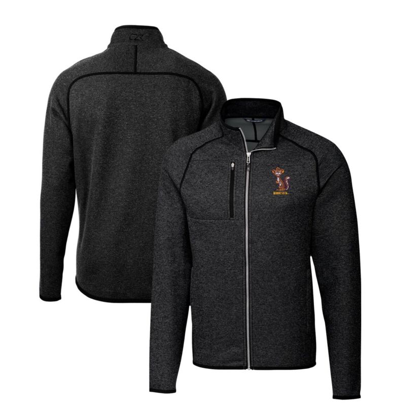 NCAA Heather Minnesota Golden Gophers Big & Tall Mainsail Sweater-Knit Full-Zip Jacket