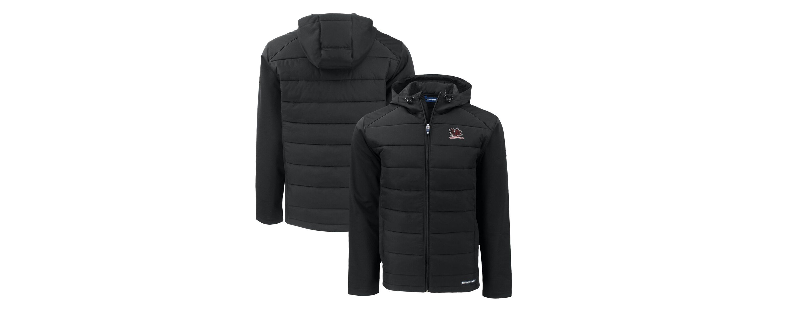 NCAA South Carolina Gamecocks Big & Tall Evoke Hybrid Eco Softshell Recycled Full-Zip Hooded PrimaLoft Jacket