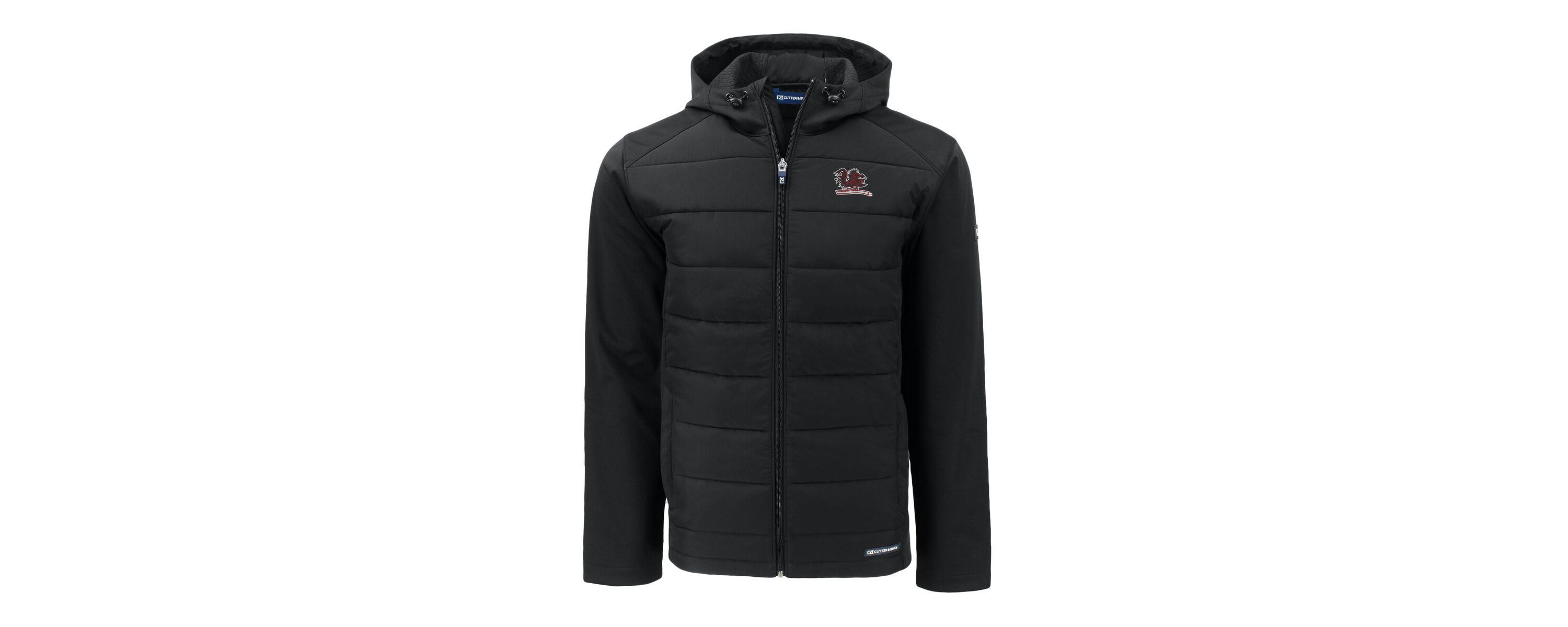 NCAA South Carolina Gamecocks Big & Tall Evoke Hybrid Eco Softshell Recycled Full-Zip Hooded PrimaLoft Jacket
