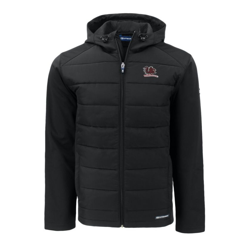 NCAA South Carolina Gamecocks Big & Tall Evoke Hybrid Eco Softshell Recycled Full-Zip Hooded PrimaLoft Jacket