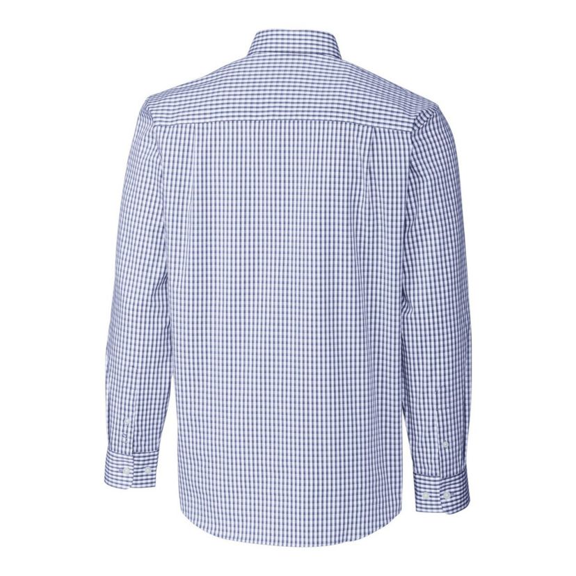 NCAA Montana State Bobcats Easy Care Stretch Gingham Big & Tall Long Sleeve Button-Down Dress Shirt