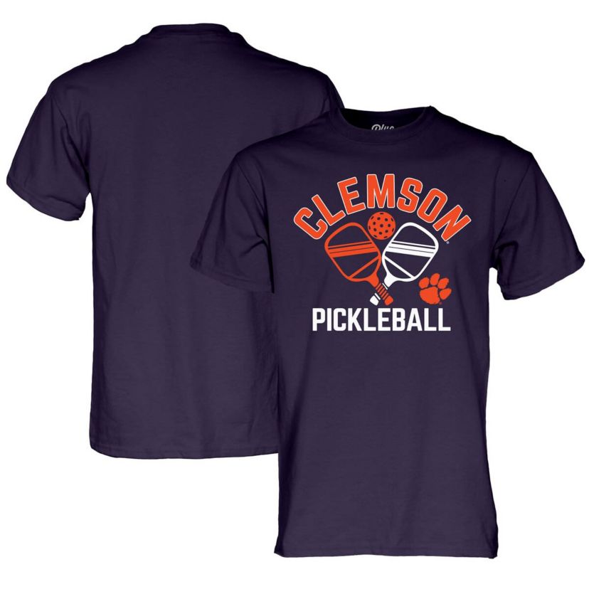 NCAA Clemson Tigers Pickleball Crossed Paddles T-Shirt
