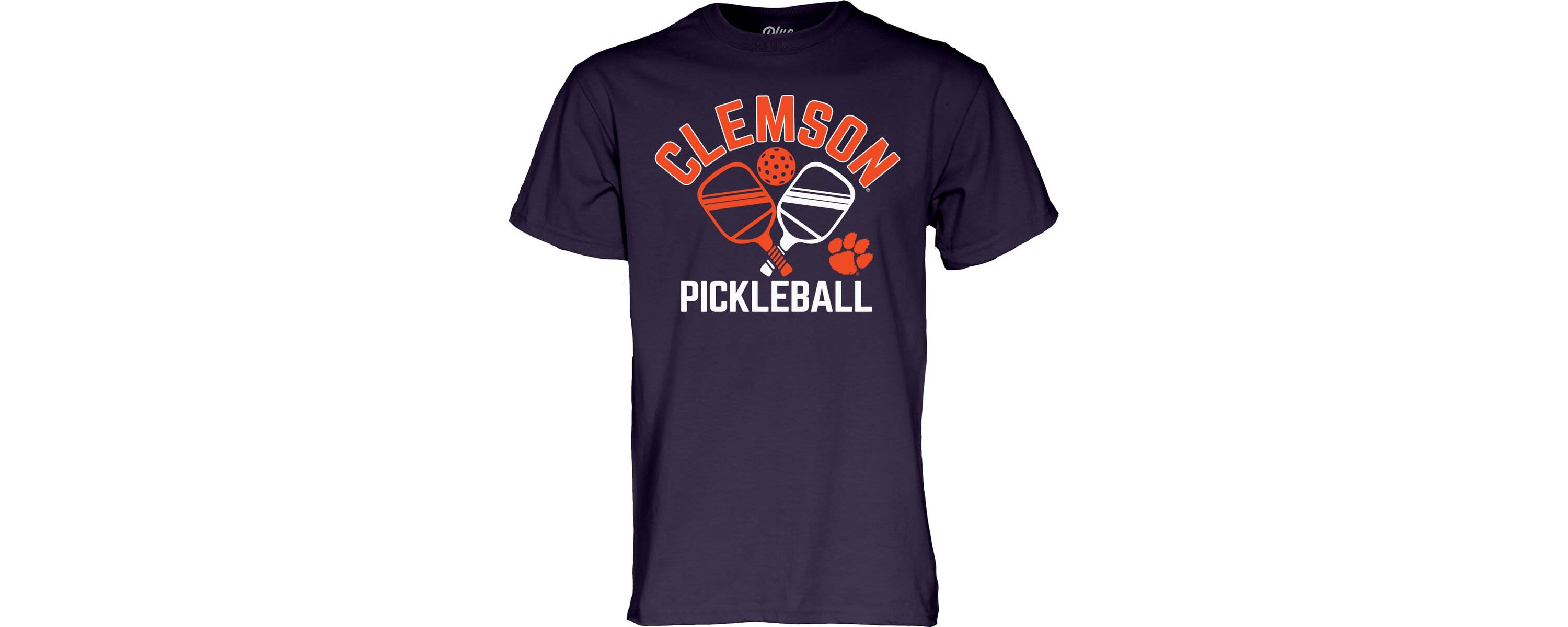 NCAA Clemson Tigers Pickleball Crossed Paddles T-Shirt