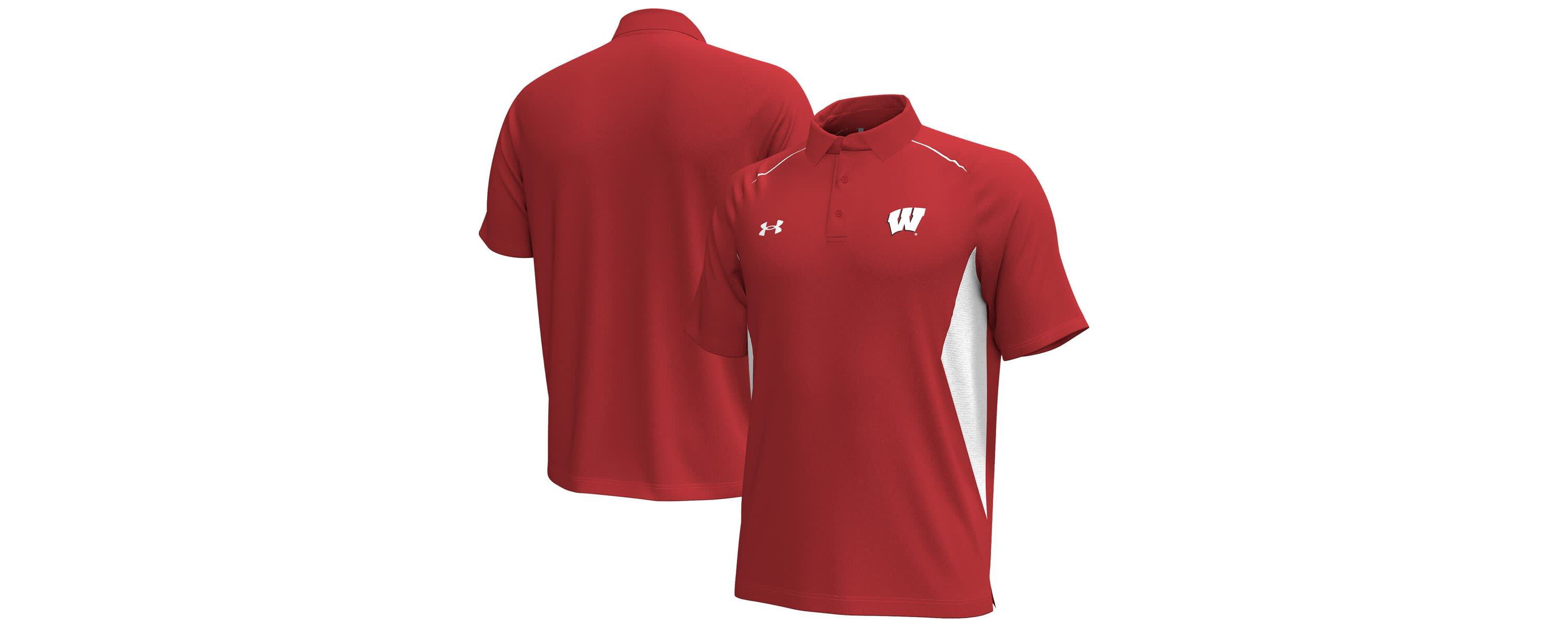 NCAA Under Armour Wisconsin Badgers Title Performance Polo