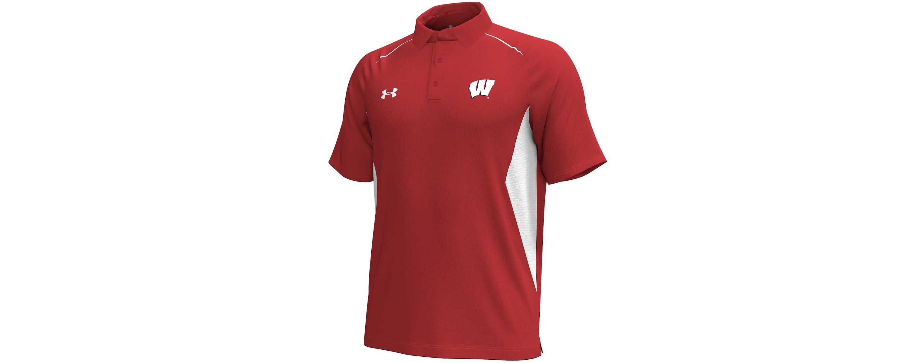 NCAA Under Armour Wisconsin Badgers Title Performance Polo